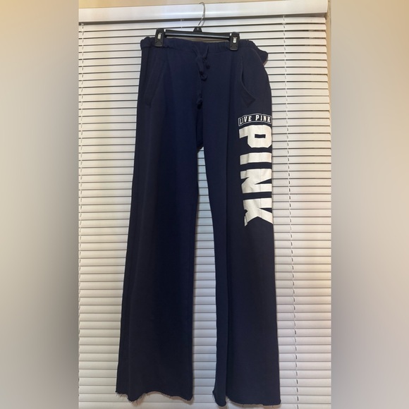 PINK Victoria's Secret Pants - PINK Victoria's Secret Navy Blue Sweatpants